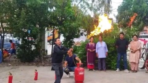 विद्यालयस्तरीय आगलागी सम्बन्धी विपद व्यवस्थापन तालिम